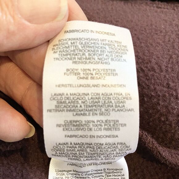 Women’s Columbia Burgundy Zip Up Fleece Lined Fitted Jacket Sz L EUC Performance - Picture 9 of 10